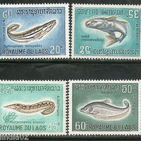 Laos 1967 Fishes Eel Catfish Knifefish Marine Life Fauna Sc 1478-51 MNH # 1892