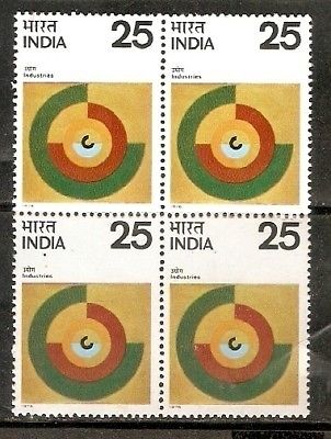 India 1976 Industrial Development  Phila-681 BLK/4 MNH