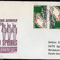 USA 1967 Colorado Spring - Sprendlingen Germany Jet First Flight Cover # 1370-23