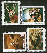 India 1976 Indian Wild Life Animal Lion Leopard Caracal Deer Phila-702a MNH