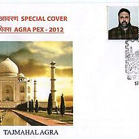 India 2012 Taj Mahal AGRAPEX-12 Architecture MY Stamp EMBOSSED Special Cover # 6507