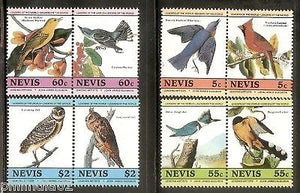 Nevis 1985 John J. Audubon's Birds Paintings II 8v MNH