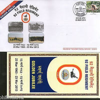 India 2013 Field Regiment Hoolock Monkey Military Coat of Arms APO Cover # 7393