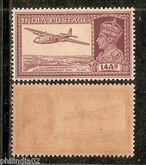 India 1940 KG VI 14As Air Mail Phila-276 1v MNH