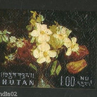 Bhutan 1970 Flower Sc 114H Rousseau Degas Van Gogh Reoir Painting Thick Card MNH