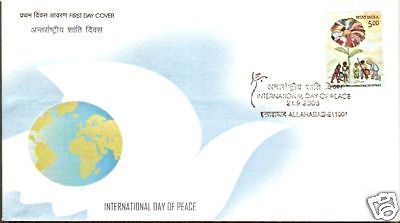 India 2005 UN Int'al Day of Peace Phila-2282 FDC