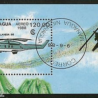 Nicaragua 1988 Helicopters Transportation Sc 1718 M/s Cancelled ++ 1916