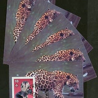 Eritrea 2001 Leopard Panther Snake Wild Life Animals Fauna M/s Cancelled x5