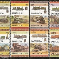 St. Lucia 1985 Locomotives Railway Trains Sc 711-18 MNH # 3311