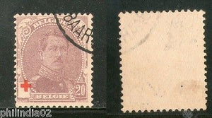 Belgium 1914's King Albert I Red Cross Surcharged Sc B27 Used High Cat. # 1193