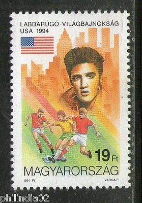 Hungary 1994 Football American Flag Elvis Presley Sc 3447 Jazz Pop Singer MNH # 2932