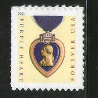 USA - United States of America 2011 Purple Heart with Ribbon Self-Adhesive MNH