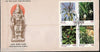 India 1997 Medicinal Plants Se-Tenant Blk Phila-1581 FDC