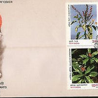 India 1997 Medicinal Plants Se-Tenant Blk Phila-1581 FDC