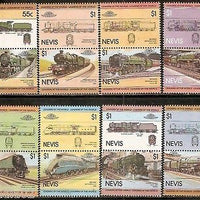 Nevis 1985 Locomotive Railway Train Transport 16v MNH