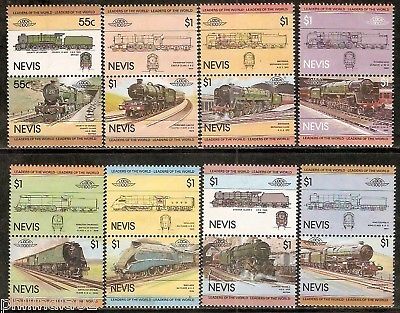 Nevis 1985 Locomotive Railway Train Transport 16v MNH # 3176