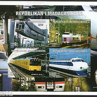 Malagasy 1999 Electric Trains Railway Locomotive Transport M/s MNH  # 7727