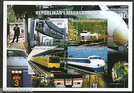 Malagasy 1999 Electric Trains Railway Locomotive Transport M/s MNH  # 7727