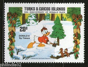 Turks & Caicos Island 1984 Christmas Donald Duck Cartoon Animation Film Cinema MNH