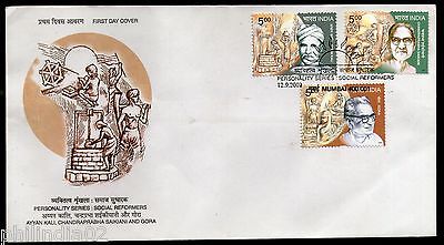 India 2002 Personality Series Social Reformers Ayyan Kali Saikia Phila-1920a FDC