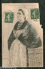 France 1919 DOUARNENIZ (Finistere) - Young girl in costume of TV View Card India