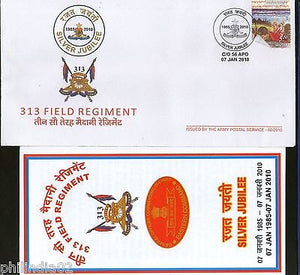 India 2010 Field Regiment Military Coat of Arms APO Cover # 6729