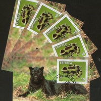 Eritrea 2001 Black Tiger Frog Wild Life Reptiles Fauna M/s Cancelled x 5 # 2825