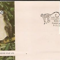 India 1983 Monkey Wild Life Phila-942-43 FDC