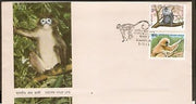 India 1983 Monkey Wild Life Phila-942-43 FDC