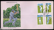 India 1996 Cricketers Mankad Deodhar Merchent Nayudu Sport Phila-1478-81 FDC