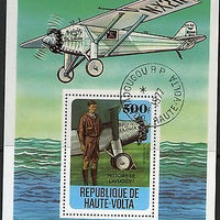 Burkina Faso Upper Volta 1977 Charles Lindbergh Spirit of St. Louis Sc 467 S/s C