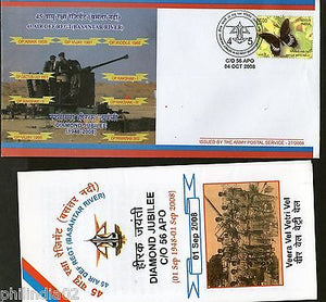 India 2008 Air Defence Regiment Basantar River Military APO Cover+ Brochure