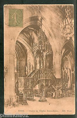 France 1919 VITRE - Chuire de I'Eglise Notre Dame View Card to India as per Scan