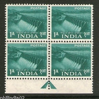 India 1955 2nd Def. Series Plan-1An Tilaiya Dam Instruction BLK/4 Phila-D23 MNH