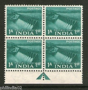 India 1955 2nd Def. Series Plan-1An Tilaiya Dam Instruction BLK/4 Phila-D23 MNH
