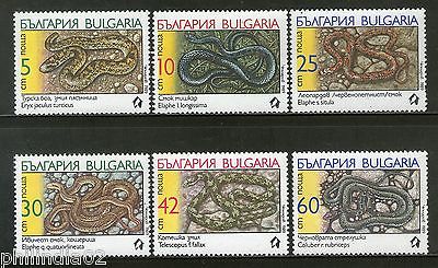 Bulgaria 1989 Snakes Reptiles Fauna Sc 3491-96 MNH # 3247