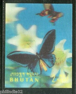 Bhutan 1968 Butterfly Insect Moth Papillon Exotica 3D Stamp Sc 95C MNH # 2179