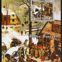 Mozambique 2001 Pieter Brueghel Painting Art M/s Sc 1489 Cancelled #8098