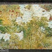 Bhutan 1970 Kuroda Flower Sc114b Rousseau Van Gogh Reoir Painting Thick Card MNH