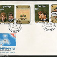 Penrhyn 1986 Royal Wedding of Prince Andrew and Sarah Sc 343-44 FDC# 8214