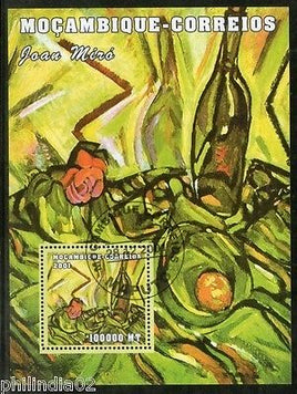 Mozambique 2001 Joan Miro Painting Art M/s Sc 1508 Cancelled # 8024