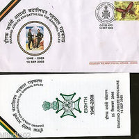 India 2008 8th Battalion The Garhwal Rifles Military APO Cover+ Brochure