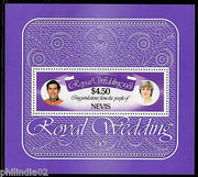 Nevis 1981 Lady Diana & Prince Charls Royal Wedding Sc 141 MNH M/s