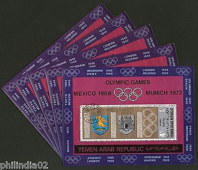 Yemen Arab Rep. Mexico to Munich Olympic Games M/s Cancelled X5 # 13454