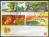 India 2001 Panchatantra Stories Lion Rabbit Tortoise Se-tenant Phila-1868 FDC# 9031