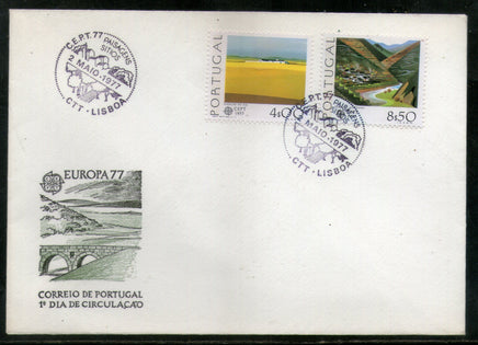 Netherlands 1977 Northern Mountain Valley Plains Landscape Sc 1332-33 FDC # 260 - Phil India Stamps