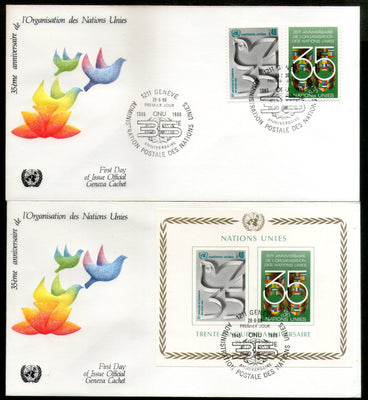United Nations - Geneva 1980 UN Peace-keeping Operations Dove M/s+2v FDC # 276 - Phil India Stamps