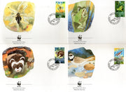 Liechtenstein 1989 WWF Bird Frog Moth Sc 907-10 Wildlife Animal Fauna FDCs # 83 - Phil India Stamps