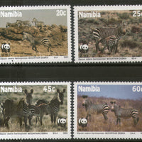 Namibia 1991 WWF Mountain Zebra Wildlife Animal Fauna Sc 694-97 MNH # 111 - Phil India Stamps