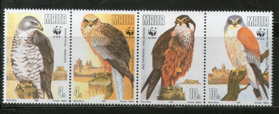 Malta 1991 WWF Migratory Eagle Birds of Prey Wildlife Fauna Sc 779-83 MNH # 119 - Phil India Stamps